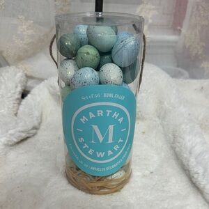 Martha Stewart blue and green Easter eggs bowl filler set of 56